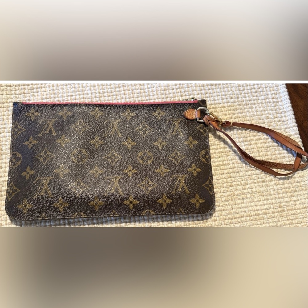 Louis Vuitton Brown and Tan Monogram Pouch